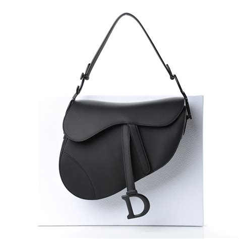 black christian dior purse|christian dior black saddle bag.